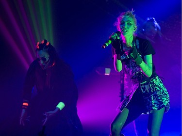 Electro-pop artist Grimes performs at Metropolis in Montreal Nov. 21, 2015. The former Montrealer's real name is Claire Boucher.