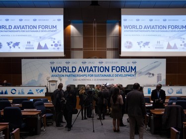 The International Civil Aviation Organization (ICAO) hosted, in Montreal, on Monday, November 23, 2015, the first ever world forum on aviation partnerships for sustainable development. (Dave Sidaway / MONTREAL GAZETTE)