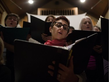 The Sainte-Anne Singers rehearse in Montreal on Monday November 23, 2015. The choir is preparing for two upcoming Christmas concerts. (Allen McInnis / MONTREAL GAZETTE)