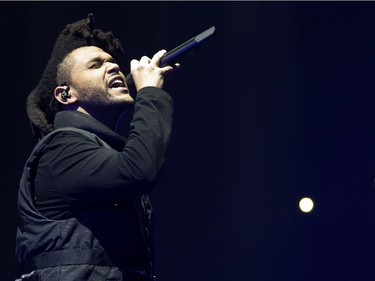 The Weeknd performs at the Bell Centre in Montreal Nov. 24, 2015.