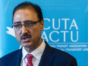 Amarjeet Sohi, federal Minister of Infrastructure and Communities spoke to the CUTA conference on public transportation at the Westin Hotel in Montreal, on Wednesday, November 25, 2015.