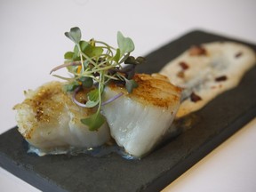 Pintxo's scallops were fresh and perfectly cooked, and the accompanying bacon cream sauce was delicious.