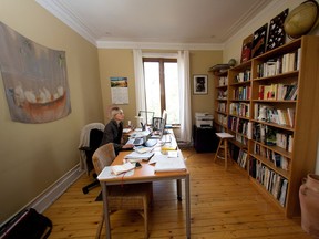 MONTREAL, QUE.: SEPTEMBER 23, 2015-- The home office in the home of Annika Parance in Montreal on Wednesday September 23, 2015.  (Allen McInnis / MONTREAL GAZETTE)