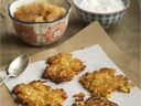 Best Potato Latkes from Amelia Saltsman's The Seasonal Jewish Kitchen (Sterling Epicure).