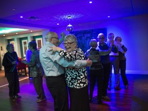 Residents hit the dance floor during happy hour at the pub at Le Sélection West Island