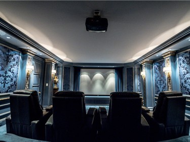 T theatre room. (Photo courtesy of Royal LePage.)