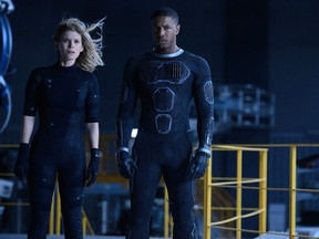 Kate Mara and Michael B. Jordan in Fantastic Four,  a box office disaster.
