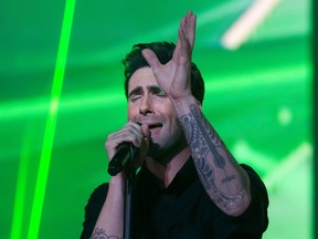 Adam Levine of Maroon 5 performs at the Bell Centre in February 2013.