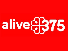 The logo for Montreal's 375th birthday in 2017.