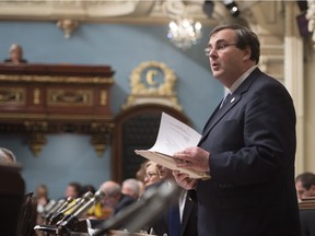 Quebec Education Minister François Blais tables legislation on school boards, Friday, December 4, 2015 at the legislature in Quebec City.