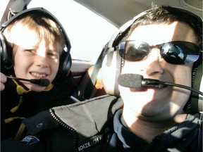 Houman Yahyaei, a 40-year-old father from Laval died in a plane crash Monday, Dec. 28, 2015. His 9-year-old son Sean, left, survived the accident.