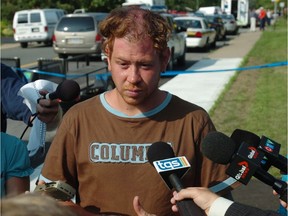 Martin Provencher father of missing 9-year-old Cédrika Provencher speaks to the press in Trois-Rivières Wednesday August 1, 2007.