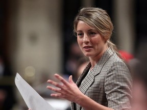 Heritage Minister Melanie Joly answers a question during Question Period in the House of Commons on Parliament Hill in Ottawa, on Thursday, December 10, 2015.