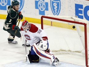 Wild's Charlie Coyle beat Canadiens goalie Mike Condon in the third period for the game-winning goal on Tuesday, Dec. 22, 2015, in St. Paul, Minn. The Wild won 2-1.