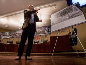 Engineer Andrei Lurdut talks about traffic related matters in connection with the Merck site development plan, at the Kirkland Town Hall, on Tuesday November 24, 2015, in Kirkland, Quebec. Andrei Lurdut is a traffic circulation expert hired by the city. (Giovanni Capriotti / MONTREAL GAZETTE)