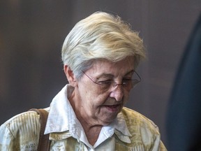 Former Hudson director general Louise Léger-Villandré pleaded guilty to six charges at the courthouse in  Sallaberry-de-Valleyfield con Thursday, Dec. 10, 2015.