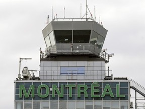 The control tower seen from the tarmac at Trudeau Airport in Montreal Tuesday December 8, 2015.