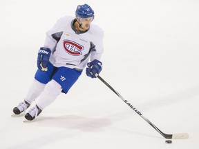 Canadiens forward Torrey Mitchell takes part in a team practice at the Bell Sports Complex in Montreal on Monday, Dec. 14, 2015.