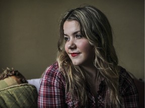 Tina Lyon-Adams at her home in Hudson on Tuesday, December 15, 2015 where she is recovering from injuries suffered when she was hit by a car last summer. (John Mahoney / MONTREAL GAZETTE)