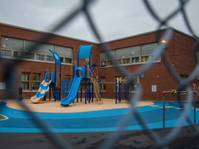 The playground at Riverview Elementary in Verdun in 2015.