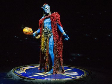 Artists perform during Cirque du Soleil's Toruk - The First Flight at the Bell Centre in Montreal.