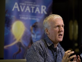 Avatar director James Cameron speaks with Montreal media on Dec. 21, 2015, hours before the première of Cirque du Soleil's Toruk — The First Flight.