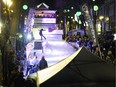 The scene last year on St-Denis St., when Empire City Troopers staged its first edition of the snowboarding competition.