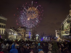 The sky lit up over the Old Port as Montreal welcomed 2013.