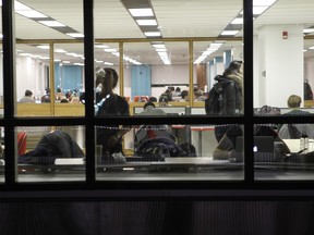 McGill University students study at the Redpath Library in Montreal on November 26, 2015.