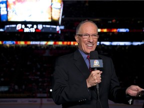 NBC hockey play-by-play announcer Mike (Doc) Emrick will call the Jan. 1, 2015 Winter Classic game between the Montreal Canadiens and Boston Bruins at Gillette Stadium in Foxborough, Mass. CREDIT: Charles Sykes/NBC