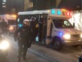 Live tweets from a anti-capitalist protest, which began at 8:30 p.m. Friday, Dec. 18, 2015, on the corner of Berri and Ste. Catherine Sts., suggest there were clashes between a small group of protesters and riot police.