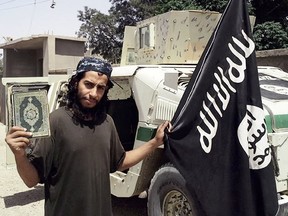 An undated picture taken  from the February 2015 issue 7 of the Islamic State (IS) group online English-language magazine Dabiq, purportedly shows 27-year-old Belgian IS group leading militant Abdelhamid Abaaoud, also known as Abu Umar al-Baljiki and believed to be the mastermind of a jihadist cell dismantled in Belgium in January 2015.
