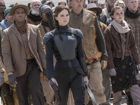 Katniss Everdeen (Jennifer Lawrence) in a scene from The Hunger Games: Mockingjay Part 2.