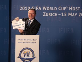 Tim Roth plays Sepp Blatter in the FIFA-funded box-office bomb United Passions. Blatter has been banished from soccer’s ruling body for eight years for unethical conduct.