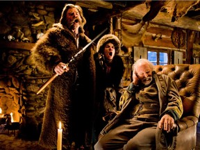 Jennifer Jason Leigh (with Kurt Russell, left, and Bruce Dern) is the VIP in The Hateful Eight's ensemble cast.