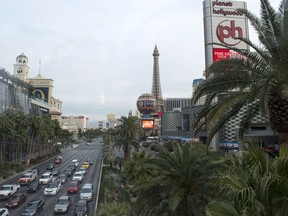 Las Vegas Strip is reopened to traffic after the car accident Dec. 21, 2015. A woman with a toddler in her car is said to have rammed into pedestrians.