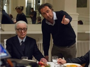 "Michael Caine’s irony and levity impressed me," says Paolo Sorrentino, right, with the actor on Youth's set.