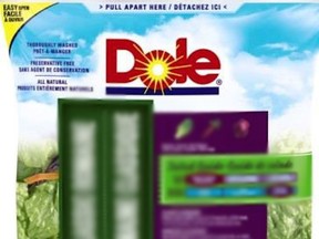 Dole products recalled.