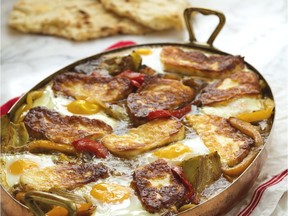 A Middle Eastern baked dish of eggs, cheese and vegetables comes from a new  cookbook of 100 egg recipes.