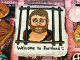 Portland's Voodoo Doughnut made a pastry to welcome Ammon Bundy to jail in their town.