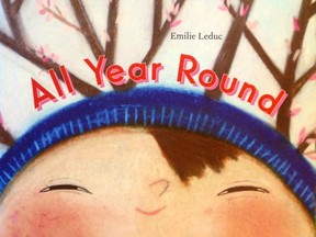 Cover illustration by Emilie Leduc for her picture book All Year Round, published by Groundwood Books.