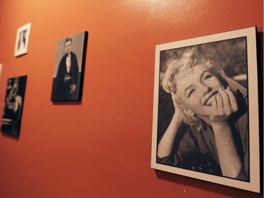 Celebrity photos on the wall of Myriam Rochet's apartment. (John Mahoney / MONTREAL GAZETTE)