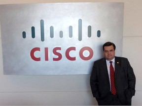 Montreal's inspector-general confirms he is investigating a complaint about Mayor Denis Coderre's alleged links with Cisco. This is a photo of himself that Denis Coderre tweeted during his 2014 visit to Cisco.