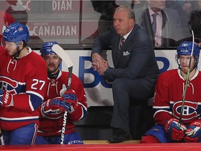 Montreal Canadiens' Michel Therrien during second period NHL action in Montreal on Thursday January 14, 2016 against the Chicago Blackhawks.