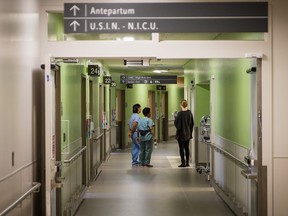 A view of a hallway near the Neonatal Intensive Care Unit in the new K Pavilion at the Jewish General Hospital seen during a media tour in Montreal on Monday, January 18, 2016.