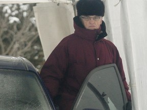 Former Montreal North borough mayor Gilles Deguire leaves his Montreal North home, Tuesda, Jan. 19, 2016.