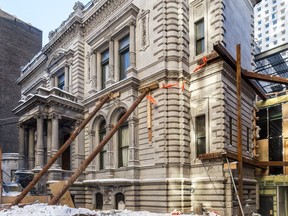 Currently under renovation, The Mount Stephen Club at 1400 Drummond St. in Montreal, on Wednesday, January 20, 2016, is to be converted to a 12-storey hotel. There are concerns that the renovations have caused serious structural damage to the building.