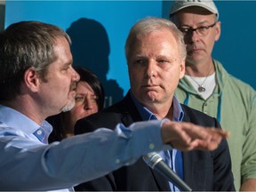 Parti Québécois MNA Jean-François Lisée, the party's critic on social services, held a press conference at PQ headquarters in Montreal on Friday, Jan. 29, 2016 about a new austerity measure by the Liberal government that he says will affect services to thousands of people with disabilities.