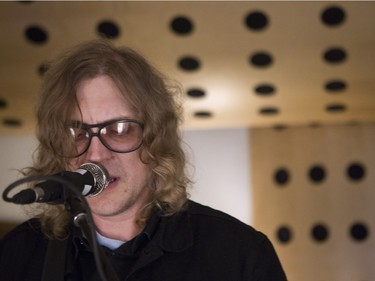 Jace Lasek of the Besnard Lakes sings during rehearsal at Breakglass Studios in Montreal on Monday, January 4, 2016.