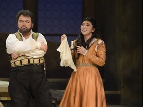 OdM production of Verdi's Otello: Lithuanian tenor Kristian Benedikt (Otello) has a voice of the right heroic type and Hiromi Omura (Desdemona) is a great Montreal favourite.